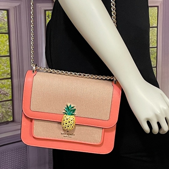 NWT Kate Spade Melon Remi Flap Chain Pineapple crossbody Bag Shoulder Bag - Picture 14 of 15